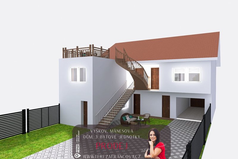 Prodej, Rodinný dům, 3 bytové jednotky, 425 m2