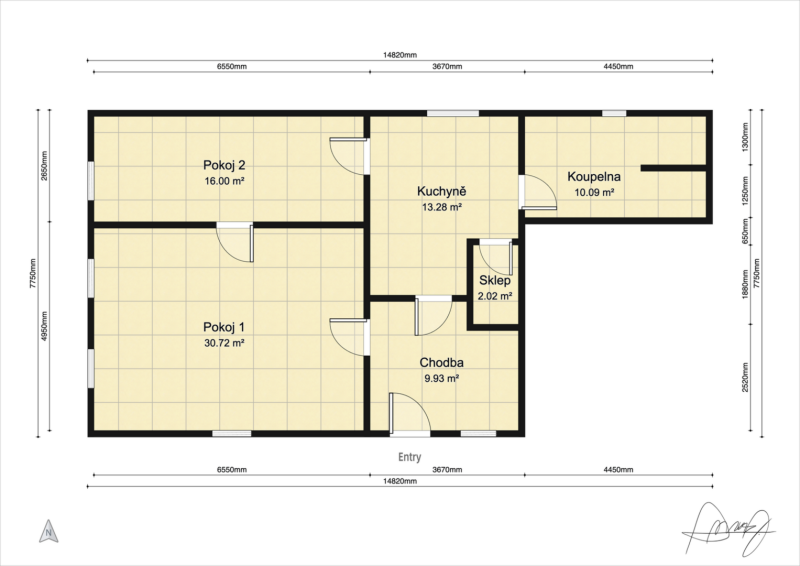 Prodej, Chalupa,  220m², Nový Malín - Mladoňov u Oskavy