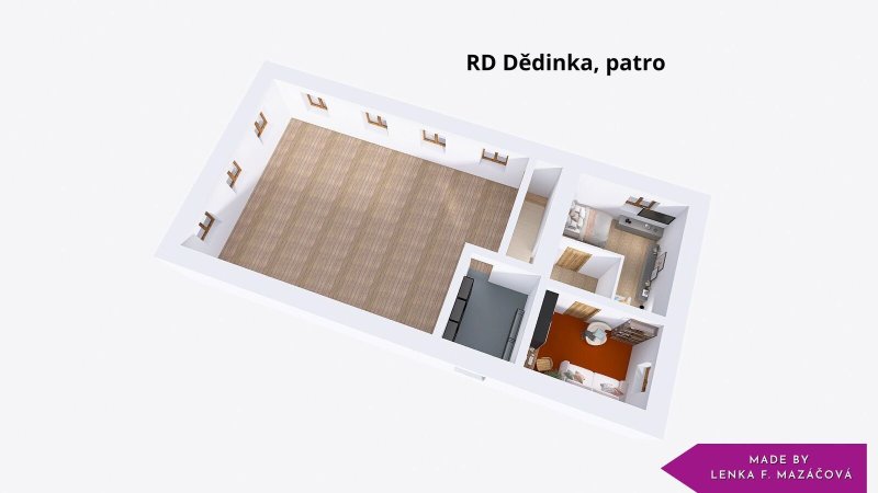 Prodej, rodinný dům se zahradou a jezírkem, 1508 m2, Dědinka, Troubelice