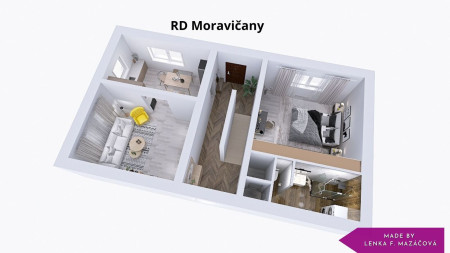 Prodej, rodinný dům, 69,3 m2, Moravičany