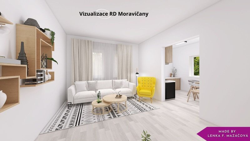 Prodej, rodinný dům, 69,3 m2, Moravičany