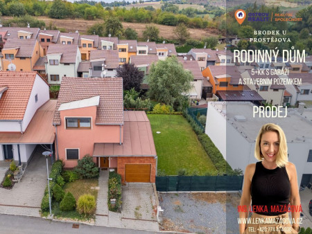 Prodej, rodinný dům 5+kk, garáží, stavební pozemek, 608 m², Vilapark Brodek u Prostějova