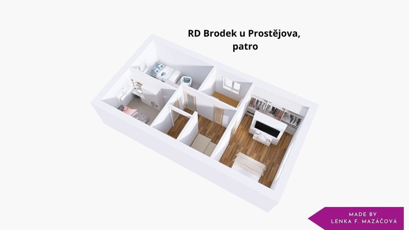 Prodej, rodinný dům 5+kk, garáží, stavební pozemek, 608 m², Vilapark Brodek u Prostějova